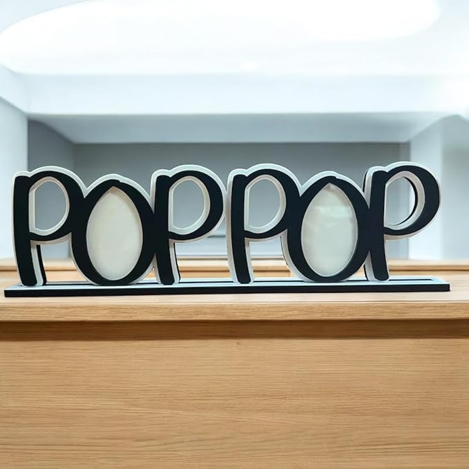 Gift for PopPop, Picture frame for Grandpa, Grandpa picture frame, Pop Pop picture frame, Gift for new papa, Grandparent photo frame (PopPop)-Ruum Studio Home