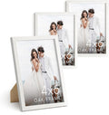 HAUS AND HUES Solid Oak 4x6 Picture Frame for Wall or Tabletop Set of 3-4x6 Picture Frame Collage, White Gallery Wall Frame Set, 4x6 Picture Frames, Photo Frames 4x6, Wooden Picture Frames 4x6-Ruum Studio Home