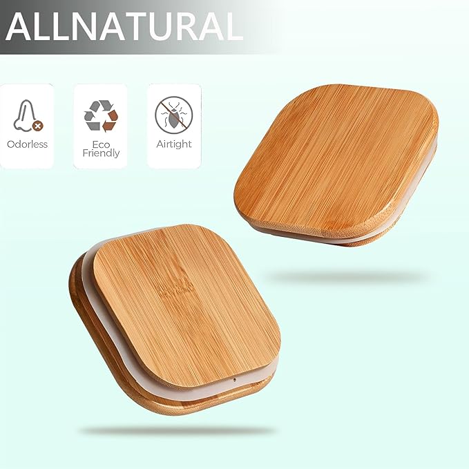 Square Glass Jars Canister with Wood Lid 50 FL OZ [Set of 3], Container Jar with Sealing, Lids for Oat Pasta Flour Cereal Rice Sugar Tea Coffee Beans, Best for Kitchen & Pantry-Ruum Studio Home