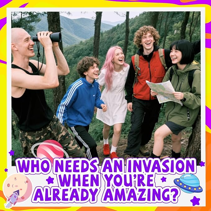 Cool Alien Decor Inspirational Gifts for Boys Girls Friends Positive Animal Crochet Alien for Daily Encouragement Self Affirmation Son Daughter UFO Geeky Decor-Ruum Studio Home