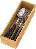 Bamboo Kitchen Drawer Organizer, Wooden Storage Box for Utensil Organizer Silverware Tray Cutlery Holder Flatware Containers - Multi-Use Deep Drawer Dividers Organizer for Bathroom, Jewelry, 9"3"2.5"-Ruum Studio Home