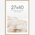 27x40 Poster Frame Natural Solid Oak Photo Frames with 24x36 Removable Mat Wall Hanging Large Handcrafted Frame with HD Plexiglass Wall and Tabletop Display Large Picture Frame-Ruum Studio Home