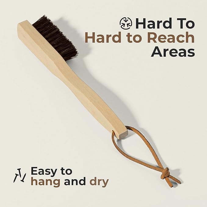 Premium Stain Removal Brush - Small Wood Stain Remover for Scrubbing Stains from Furniture, Fabric, Leather - Soft Bristle Cleaning Brush - Easy Grip Handle - Portable Clothing Stain Remover Brush-Ruum Studio Home