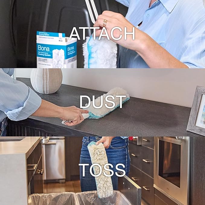 Bona Disposable Duster Refills - 5 Pack - High Performance Dusting System - Microfiber Dusters Remove Dust and Pet Hair for Quick Spot Cleaning-Ruum Studio Home