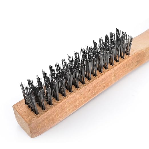 Elsjoy 12 Pack Wire Brush with Wooden Handle, 10 Inch Stainless Steel Wire Scratch Brush Wire Cleaning Brush Set for Removing Rust, Paint, Welding Slag-Ruum Studio Home