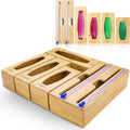 Individual Storage Bag Organizer for Kitchen Drawer, Bamboo with Foil and Plastic Wrap Organizer for Kitchen Organizers and Storage, for Gallon, Quart, Sandwich, Snack-Ruum Studio Home
