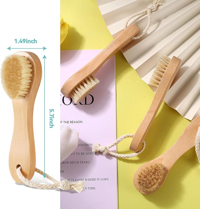 3 Pcs Wood Laundry Stain Brush Stain Remover Brushes with Boar Bristle Small Stain Brush for Clothes for Scrubbing Stains from Furniture Fabric Leather(3 Pcs A)-Ruum Studio Home