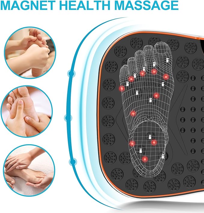 AXV Vibration Plate Exercise Machine Whole Body Workout Portable Mini Vibrate Fitness Platform Lymphatic Drainage Machine for Weight Loss Shaping Toning Wellness Home Gyms Workout (Mini)-Ruum Studio Home