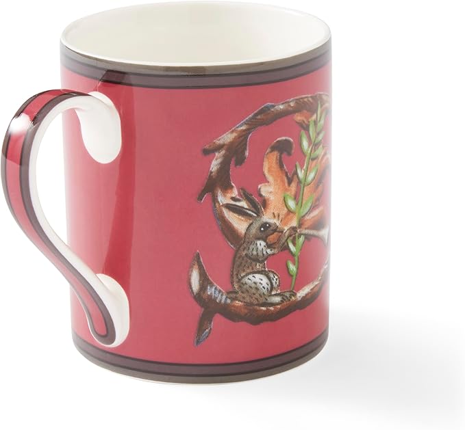 Spode Kit Kemp 12oz Mug, S Initial - Fine China Coffee Cup with Floral Alphabet Design, Custom Letter Mug for Unique Gift Giving - Personalized Kitchen Drinkware, Dishwasher Safe & Stylish-Ruum Studio Home