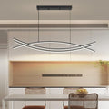 Pendant Light, Linear Pendant Light LED Dimmable Hanging Light Fixture, LED Modern Curved Chandelier, Chandeliers for Dining Room-Ruum Studio Home