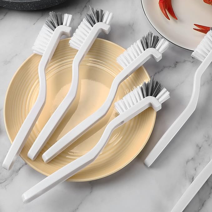Rtteri 48 Pcs Kitchen Scrub Brush Bulk Plastic Sink Bathroom Cleaning Edge Corner Brush for Household Bottle Dish Tile Lines Window Track Crevice with Stiff Bristle-Ruum Studio Home