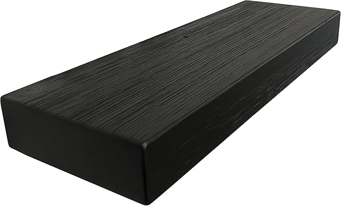 Joel's Antiques - 30 Inch Wooden Floating Shelves for Wall - 30x8x2 in - Made of Natural Wood - Heavy Duty Rustic Wall Shelves for Bedroom - Perfect for Living Room, Kitchen - Black-Ruum Studio Home
