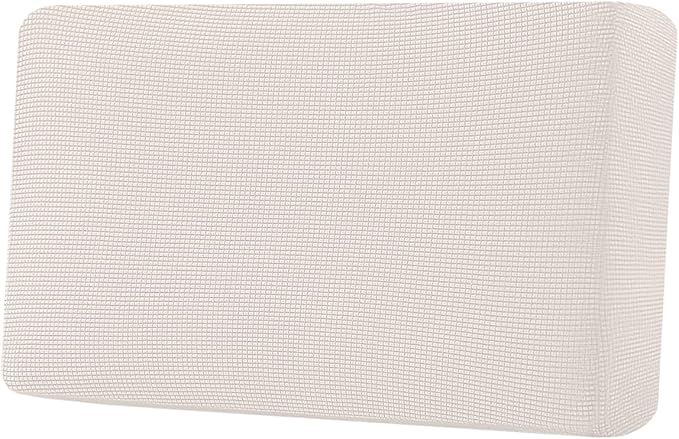 H.VERSAILTEX Super Stretch Individual Seat Cushion Covers Sofa Covers Couch Cushion Covers Slipcover Sets Thick Jacquard Textured Twill Fabric (1 Piece Loveseat Cushion Cover, Ivory)-Ruum Studio Home