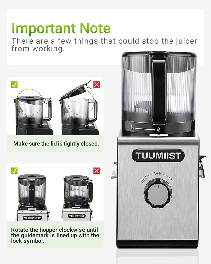 Cold Press Juicer Machines – 6.5'' Large Feed Chute for Whole Fruits & Vegetables, High Juice Yield, Easy To Clean-Ruum Studio Home
