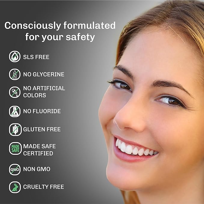 BENTODENT Fluoride Free Organic Charcoal Toothpaste with Bentonite Clay for Teeth Whitening- Natural Sensitive Teeth Whitening Toothpaste, Vegan, Travel-Ruum Studio Home