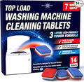 Washing Machine Cleaner Tablets 14 Pack for HE Top Load - Eco Friendly Washer Machine Cleaning Tablets - 3 Layers Septic Safe Wash Machine Full Deodorizer Descaler Protector - 1 Plus Year Supply-Ruum Studio Home