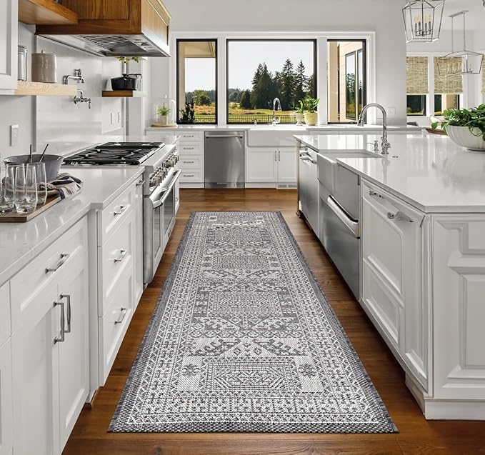 Keen Home Design Terrace Outdoor Runner Rug - 2x6 Washable Indoor/Outdoor Rug for Patio, Kitchen, Balcony, Beach, Garden, Deck and Porch, Size: 2'2"x5'7"-Ruum Studio Home