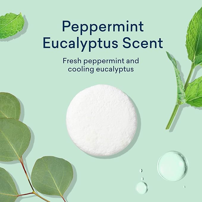 BLUELAND Toilet Bowl Cleaner Tablets, Starter Set, 14 Count with Tin, Peppermint Eucalyptus, Plastic-Free, No Harsh Chemicals, Plant-Based-Ruum Studio Home