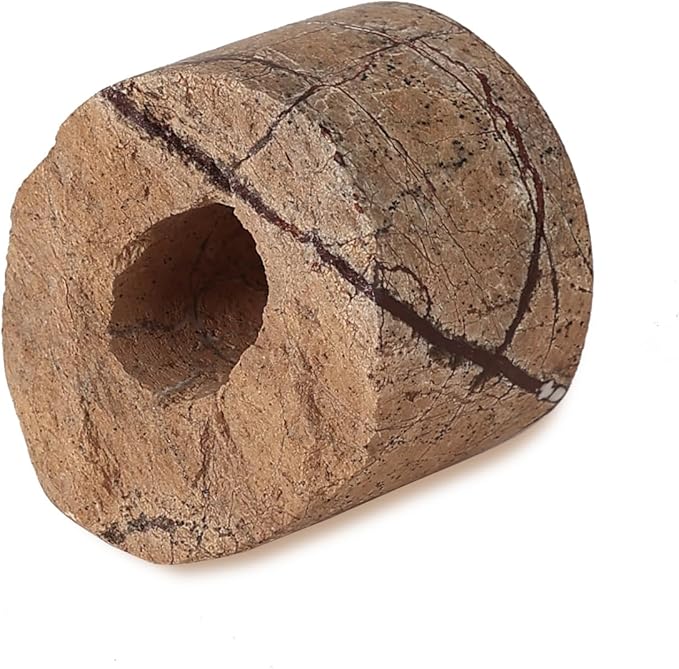 Travertine Candle Holder - Handmade Marble Candlestick Holder for Taper Candle - Vintage Small Stone Candle Sticks Holder Decor for Table Centerpieces, Wedding, Party, Fits 3/4 Inch Thick Candle-Ruum Studio Home