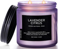 M&SENSE Soy Candles for Home Scented, 11.6oz Lavender Citrus Scent Aromatherapy 70H Burn Time, Stress Relief Gifts for Mom Girlfriend Teacher, Medium Jar Candle for Spa, Bath, Yoga-Ruum Studio Home