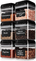 Shazo 6 PC Airtight Food Storage Containers - BPA Free Clear Plastic Snack & Spice Containers with Easy Lock Lids - Kitchen and Pantry Organization for Herbs, Coffee, Tea - 0.5L / 2.1 Cups-Ruum Studio Home