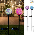 VCUTEKA Solar Garden Decorative Lights Outdoor, Mosaic Solar Light Waterproof LED Pathway Stake Light for Landscape Patio Yard Deck Walkway Decoration, 2 Pack-Ruum Studio Home
