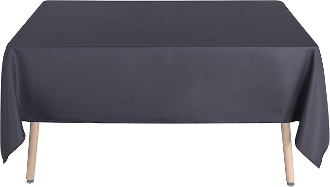 sancua Rectangle Tablecloth - 54 x 78 Inch - Stain and Wrinkle Resistant Washable Polyester Table Cloth, Decorative Fabric Table Cover for Dining Tables, Buffet Parties and Camping, Grey-Ruum Studio Home