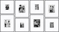 Camden Reed Arcadia 8 Piece Oversized Gallery Wall Frame, 16x20 and 16x16 Inch Matted Frames for Featuring 8x10 and 5x7 Inch Photographs or Art Prints, Black Finish-Ruum Studio Home