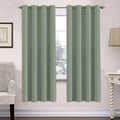 H.VERSAILTEX Ultra Soft Microfiber Thermal Insulated Antique Copper Grommet Blackout Curtains/Window Treatment Draperies 52 by 72 - Inch for Living Room/Bedroom, Set of 2 - Cyan-Ruum Studio Home