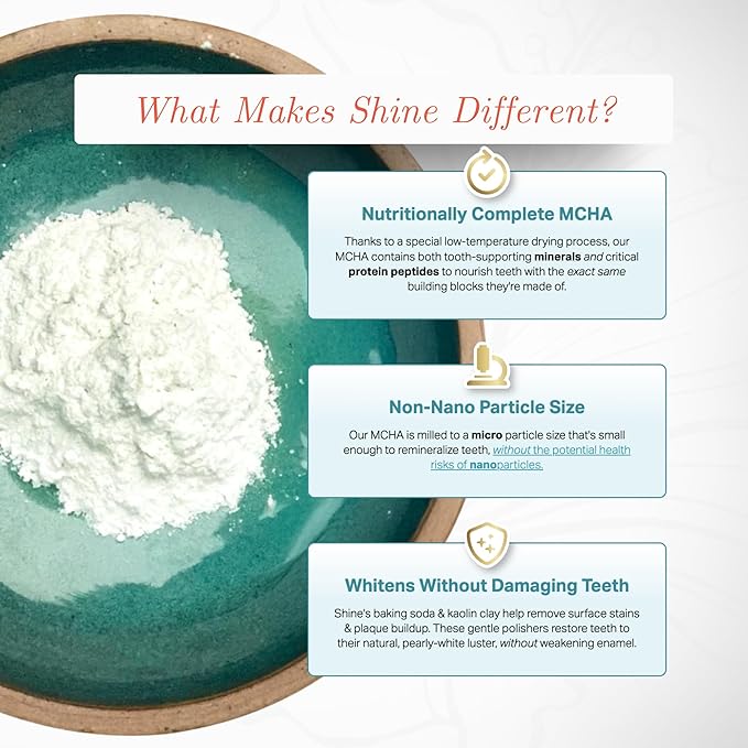Shine Remineralizing Tooth Powder with Hydroxyapatite, Made in The USA, Flouride Free Tooth Repair, Natural Teeth Whitening Powder, Teeth Polish & Stain Remover, Cinnamon-Ruum Studio Home