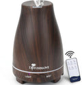 Diffuserlove Essential Oil Diffusers 200ML, Remote Control Aromatherapy Diffuser with 7 Color Lights, Auto Shut-Off for Bedroom Office Kitchen (Black Wood Grain)-Ruum Studio Home