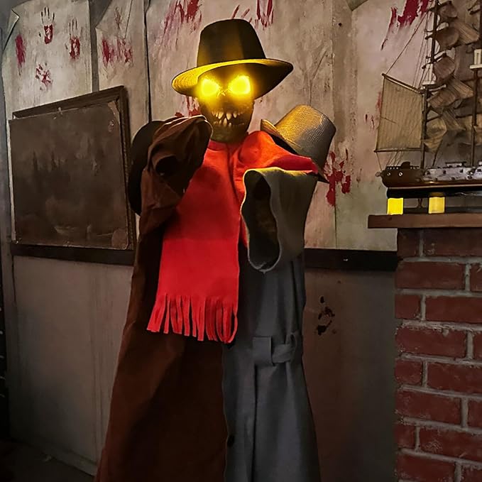 Haunted Hill Farm Life-Size Animatronic Coatrack Monster by Tekky Halloween Decoration with Motion-Activated Sounds-Ruum Studio Home