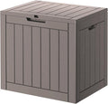 32 Gallon Deck Box Lockable Resin Indoor Outdoor Storage Box waterproof Outdoor Container for Patio Furniture, Pool Accessories, Cushions, Garden Tools, Sports Equipment-Ruum Studio Home