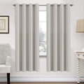 H.VERSAILTEX Premium Blackout Thermal Insulated Room Darkening Curtains for Bedroom/Living Room - Classic Grommet Top (2 Panels, Stone, 52 Inch by 72 Inch)-Ruum Studio Home
