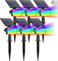 WELALO Solar Color Changing Spot Lights Outdoor, Waterproof Solar Christmas Lights with 9 Modes, Multicolor RGB Landscape Spotlights for Garden Yard Driveway Lawn Patio Pathway Decorations, 6 Pack-Ruum Studio Home