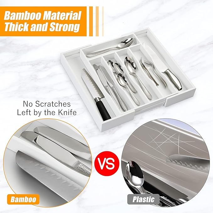 Kitchen Silverware Drawer Organizer and Storage Utensilios De Cocina Modernos Soporte Para Cucharas Trastes De Cocina Organizadores Platos Para Gabinetes Cajones Decoración Organizador Para Utensilios-Ruum Studio Home
