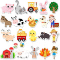 Brand Farm Animal Gel Clings Stickers for Kids, 21PCS Reusable Decals, Wall, Car, Window Decorations, Classroom, Home, Nursery, Party Supplies-Ruum Studio Home