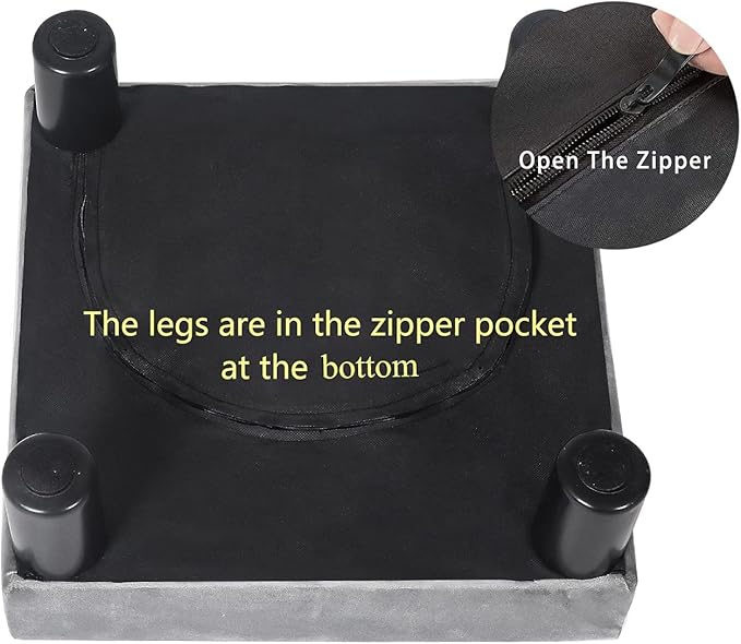 Joveco 15'' Small Foot Rest Stool Ottoman- Upholstered Footstool and Ottomans Small Footrest for High Beds- Lightweight and Portable, Light Gray-Ruum Studio Home