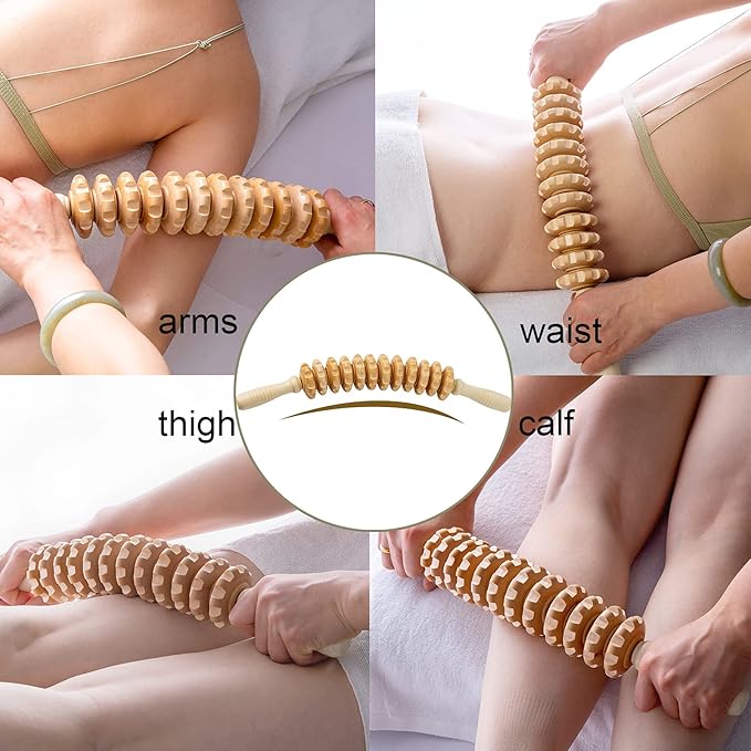 Wood Therapy Massage Roller (C)-Ruum Studio Home
