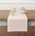 Solino Home Linen Pink Table Runner 48 Inches - 100% Pure Linen Small Table Runner 14 x 48 Inch Ideal for Dresser and Coffee Tables - Halloween - Fete-Ruum Studio Home