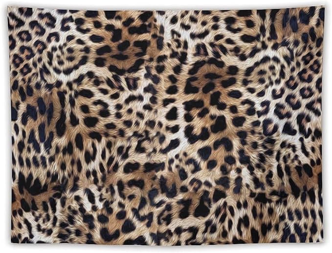 HZOHNAGO Leopard Print Tapestry Nature Wildlife Vintage Cheetah Fur Spot Animal Skin Wild Animals Spots Printed Wall Tapestry Painting Wall Hanging for Bedroom Living Room Dorm 80" W x 60" H-Ruum Studio Home