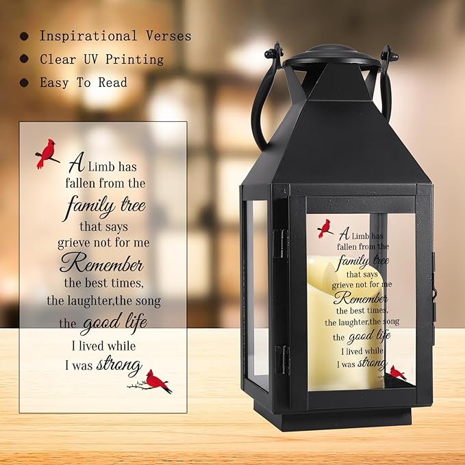 Memorial Lantern, Sympathy Gifts for Loss of Mom/Loved One, Bereavement Gifts, in Memory of Loved One Lantern,Celebration of Life, Memorial Gifts, Funeral Lantern,A Limb has Fallen from The Family..-Ruum Studio Home