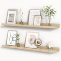 Floating Shelves for Wall, Picture Ledge Shelf 36 Inch Solid Wood Set of 2, Rustic Wall Shelves with Lip, Kids Bookshelf, Photo & Picture Live Edge Floating Shelves for Bedroom, Living Room, Kitchen-Ruum Studio Home