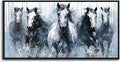 DUNHUANG ART Rustic Equine Gallop Canvas Wall Art - Stunning Horse Themed Decor for Living Room, Bedroom, Office - Horse Pictures Wall Decor 20"x40"-Ruum Studio Home