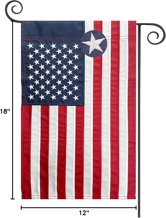 TOPFLAGS American Flag Garden Flag Embroidered Stars 12x18 Inch USA Small Flags for Yard US Flag Decor Outdoor-Ruum Studio Home