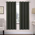H.VERSAILTEX Ultra Soft Microfiber Thermal Insulated Antique Copper Grommet Blackout Curtains/Window Treatment Draperies 52 by 72 - Inch for Living Room/Bedroom, Set of 2 - Olive-Ruum Studio Home