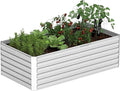 8x4x2 ft Raised Garden Bed, Large Metal Planter Raised Beds, Planters for Outdoor Plants for Vegetables, Flowers, Herbs, Fruits, and Succulents.-Ruum Studio Home