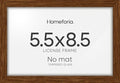 Homeforia 5.5 x 8.5 Business License Frame Brown, High End Dark Oak 5.5x8.5 Wooden Certificate Frames, 5.5 by 8.5 Walnut Wood Document Frame for Wall or Tabletop, Tempered Glass, Wall Kit, Set of 1-Ruum Studio Home