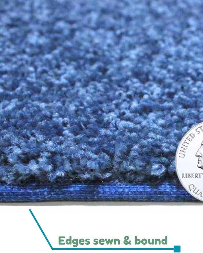 KOECKRITZ Soft and Colorful Kids Classroom Area Rugs (Passes Flammability Pill Test) Many Sizes and Bright Colors to Select from (12' x 12', Royal)-Ruum Studio Home