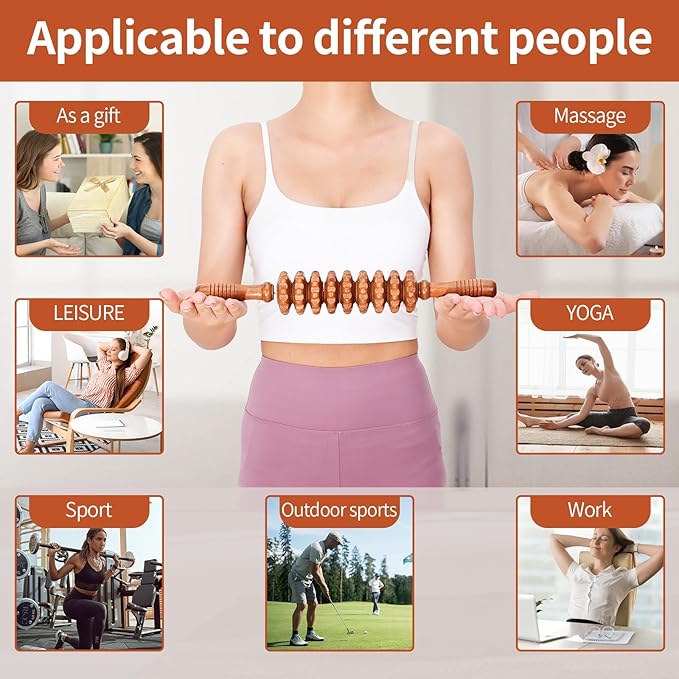 3-in-1 Wood Therapy Massage Tools Wooden Lymphatic Drainage Massager Maderoterapia Kit, Anti Cellulite Complete Body Sculpting Tools for Muscle Pain Relief, Body Contouring and Shaping-Ruum Studio Home